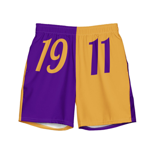 Costume da bagno personalizzato Que Two tonico Shorts da spiaggia Greek Life traspirante ad asciugatura rapida con fodera in tessuto in poliestere riciclato - Product Image 1