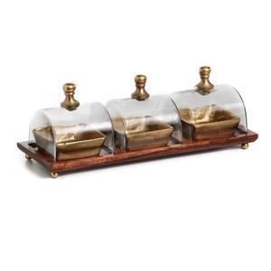 ถาดไม้บราวนี่สำหรับวางเค้กถาดแก้วทรงโดมสำหรับงานแต่งงานงานปาร์ตี้วันเกิดทะเลทรายสำหรับถาดโชว์เค้กเนย - Product Image 1