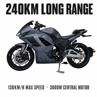 Moto électrique H400-M-P 3000W avec moteur central, 72V, sportive, bras oscillant unique, pneus tubeless, vitesse max 130KM/H, autonomie 240KM, vente en gros