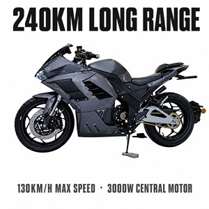 H400-M-P Moto Elettrica 3000W con Motore Centrale a Catena, E-Bike Sportiva 72V, Monobraccio, Pneumatici Sottovuoto, Velocità Massima 130KM/H, Autonomia 240KM, Vendita all'Ingrosso - Product Image 1