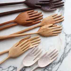 Cuchara de cocina de madera hecha a mano, utensilio de cocina de madera maciza, cuchara de madera ecológica, proveedores mayoristas de la India - Product Image 1