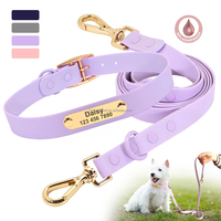Collar y Correa para Perro de PVC Suave, Impermeable, con Logotipo Personalizado, Acolchado, Moderno y Duradero, con Hebilla de Seguridad