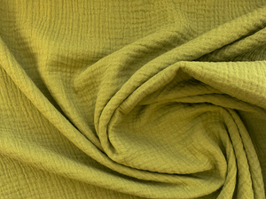 Tela de algodón de gasa de muselina suave de doble capa orgánica hilo peinado teñido liso para niñas y niños bolsos y fundas de vestido de almohada - Product Image 2