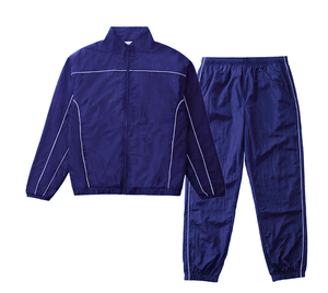 Pantalons imperméables en nylon léger coupe-vent sur mesure, couleur personnalisée, vêtements de rue, survêtements unisexes, broderie OEM - Product Image 1