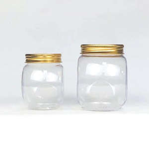 Conteneur de stockage alimentaire en plastique PET transparent de 200 ml et 350 ml, pot avec couvercle en plastique, pour bonbons, sucre, emballage de collations, marque JSJ - Product Image 4