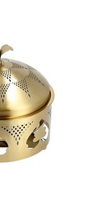 Plat de service élégant en acier inoxydable avec couvercle perforé et support en forme de cœur pour buffets, traiteurs et réceptions à domicile - Product Image 5