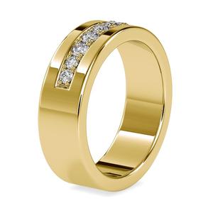 Bague homme de luxe avec 925 plaqué argent Lab Grown Round Cut Diamond Design élégant parfait pour l'élégance de tous les jours ou les cadeaux - Product Image 6