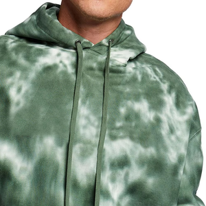 Sweat à capuche délavé à l'acide pour hommes de haute qualité Logo personnalisé basique en coton mélangé Active Wear Hiver Motif solide Technique de teinture unie - Product Image 3