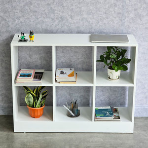 ชั้นวางหนังสือทรงเตี้ยไม้ยางพารา 100x30x78 ซม. สำหรับห้องนั่งเล่นแบบตั้งพื้น - Product Image 5