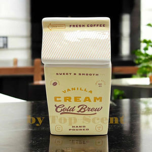 Bougie JBPQ pour le bien-être, crème vanille, aromathérapie, cold brew, décoration d'intérieur, avec cire de paraffine - Product Image 1
