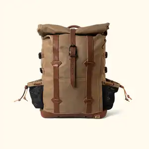 Waterproof Waxed Canvas Camping Backpack Outdoor Climbing Bags for Adventure