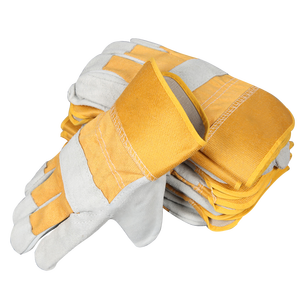 Guantes de trabajo de cuero de vaca de alta resistencia para hombres Guantes de seguridad de construcción industrial con función antideslizante Guantes de cuero - Product Image 5