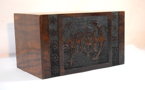 Handcrafted Wooden Urn <b>Box</b> Timeless Memorial <b>Box</b> Decorative Cremation Urn <b>for</b> <b>Ashes</b> - Product Image 2