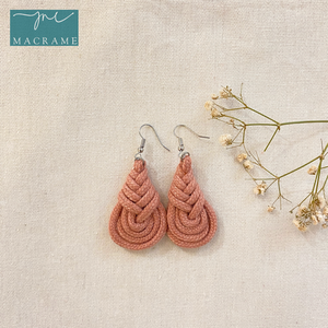 Pendientes de Macramé Personalizados, Color Personalizable, Tejidos a Mano con Algodón, Pendientes de Aro, Joyería para Mujer - Product Image 3
