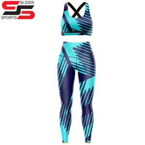 Venta al por mayor Sexy estampado de leopardo entrenamiento mujeres sujetador Leggings chándales logotipo personalizado deportes Fitness 2 piezas Yoga conjunto - Product Image 6