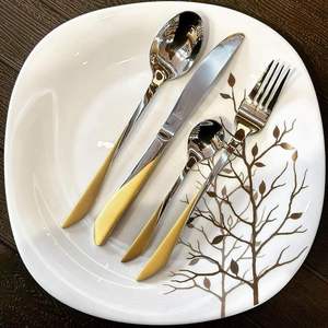 Juego de Cubiertos de acero inoxidable con acabado de cobre elegante para mesas, bodas, restaurantes, hoteles, eventos y comidas en casa - Product Image 5