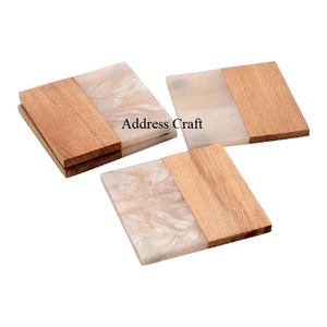 Classic Design High Quality Table Decor <b>Coasters</b> <b>Set</b> Wood <b>and</b> Epoxy Resin Tea <b>Coaster</b> Mats & Pads Hot Selling Wooden <b>Placemats</b> - Product Image 1