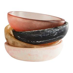 BOWLS Bols à fruits et à salade en résine de grande taille, ronds, modernes et écologiques, avec des bols de service faits à la main de qualité supérieure en plusieurs couleurs - Product Image 2