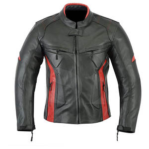 Vestes de moto en cuir véritable de style de course classique pour hommes professionnels personnalisés de haute qualité hiver imperméable et coupe-vent - Product Image 1