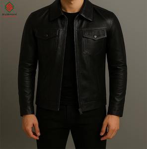 Blouson aviateur vintage en similicuir, uni, décontracté, hiver, fermeture éclair, doublure en polyester doux, service OEM - Product Image 4