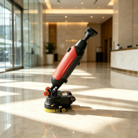 Autolaveuse compacte à double brosse, autoportée, à aspiration, entretien facile pour le nettoyage des bureaux, centres commerciaux et petits ateliers