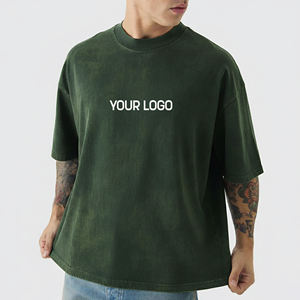 T-shirt uni de style hip-hop décontracté à manches courtes de qualité supérieure à prix abordable en gros pour homme - Product Image 1