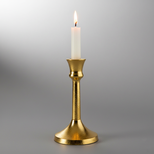 Porte-bougie conique en métal au design incroyable, finition dorée, pour la maison, éclairage décoratif de Noël, élégant support à bougie, vente en gros - Product Image 1