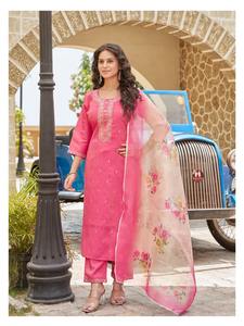 Ensembles de Kurti prêts à porter de créateur en pur coton avec dupatta à imprimé numérique pour la nouvelle collection 2025 – Costumes 3 pièces en coton pour femmes - Product Image 4