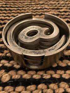 Premium <b>rustic</b> floral iron coasters for wedding gifts <b>dining</b> room <b>settings</b> and modern farmhouse home design - Product Image 4