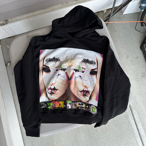 Fabricant OEM, sérigraphie personnalisée, logo graphique, sweat à capuche surdimensionné pour hommes pull à capuche délavé au soleil - Product Image 2