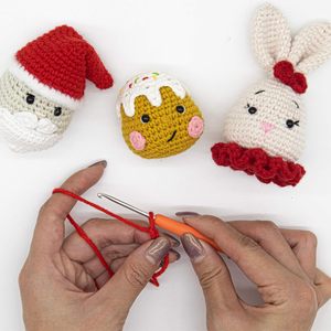 Juguete de peluche Amigurumi de Navidad hecho a mano, muñeco de ganchillo para niñas y niños, bebés, niños pequeños, animales de peluche, OEM hecho en Vietnam - Product Image 5