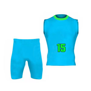 Ropa DE EQUIPO PROFESIONAL Uniforme de fútbol americano Camiseta de fútbol americano hecha a medida en conjunto transpirable de color azul cielo - Product Image 6