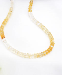 Perles facettées en citrine ombrée, 1 brin, pierre précieuse naturelle, pierre précieuse pour la fabrication de bijoux fins - Product Image 1