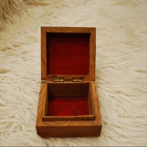 Boîte en bois sculptée à la main de l'Inde Table décorative en bois écologique l'arbre de vie Boîte en bois sculptée - Product Image 3