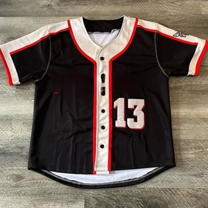 Dernier design Maillot de baseball pour hommes à bas prix Maillot de baseball à sublimation de couleur unie et de taille personnalisée Uniformes de chemise - Product Image 5