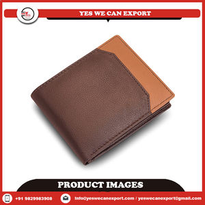 Cartera de cuero delgada hecha a mano estilo Vintage para hombre bloqueo RFID impermeable corto calidad Premium venta al por mayor - Product Image 2