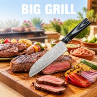 Latijns-Amerikaanse bulk Santoku koksmessen fabriek groothandel vlees groente snijdende scherpe tool dagelijks keuken gebruik bestelling