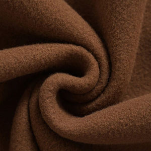 Marron couleur unie bonne qualité avec le meilleur prix femmes vêtements d'extérieur Double face coton col rond goutte épaule pull sweat - Product Image 4