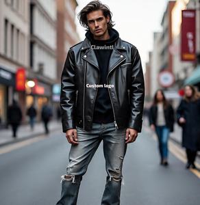 Veste en cuir de conception personnalisée de qualité supérieure Fabricant OEM Veste en cuir sur mesure Fournisseur de mode - Product Image 4