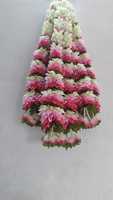 Guirlande de Fleurs Décorative en Tissu Rose Jaune Écologique MandapTemple Décoration Lovey-Dovey String Pendaison de Crémaillère Porte Murale Déco