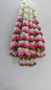 Guirlande de Fleurs Décorative en Tissu Rose Jaune Écologique MandapTemple Décoration Lovey-Dovey String Pendaison de Crémaillère Porte Murale Déco - Product Image 2