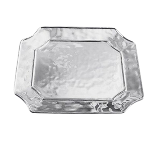 Décoration de Noël en aluminium en gros Simple métal argent plateaux de service décoratifs pour la maison avec poignées latérales - Product Image 6