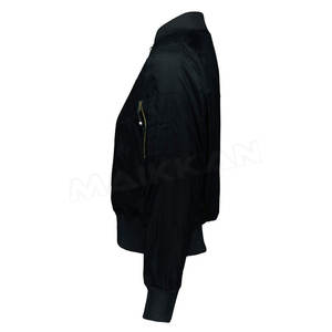 Chaqueta de bombardero de mujer de nuevo diseño al por mayor para ropa de invierno cálida y cómoda con tela de lona transpirable con relleno de algodón - Product Image 4