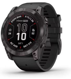Montre connectée de qualité Fenix 7X Pro 51 mm avec boîtier en titane DLC gris carbone - Product Image 5