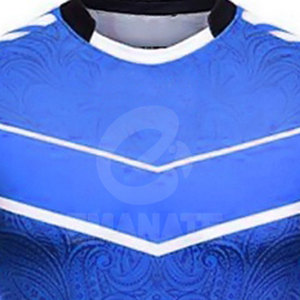 Nouvel ensemble de maillot de rugby pour homme de haute qualité cousu avec des patchs personnalisés, ajustement confortable, matière 100% polyester, y compris les shorts - Product Image 6