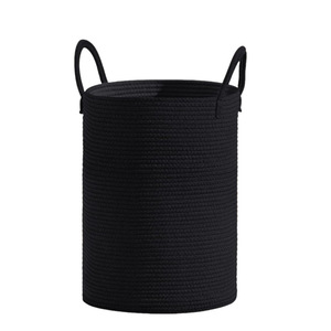 Cesta de almacenamiento de malla de algodón plegable de doble asa de gran capacidad para ropa sucia Impresión de doble cara - Product Image 3