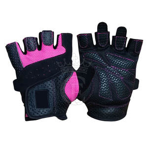 Gants d'haltérophilie en cuir demi-doigt de haute qualité à la mode et confortables fabriqués au Pakistan - Product Image 1