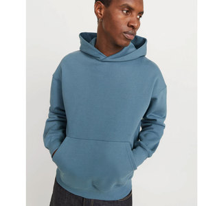 เสื้อมีฮู้ดผ้าแคนวาสมีฮู้ดโอเวอร์ไซส์ผ้าแคนวาสแบบสวมศีรษะสีดำใช้ได้ทั้งชายและหญิงผ้าหนา500 GSM - Product Image 2