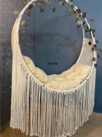 Grand lit balançoire suspendu en coton macramé Style Boho tissé à la main suspendu intérieur adulte hamac balançoire lit pour extérieur