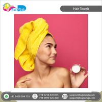 Serviettes à cheveux en coton cardé 100% de qualité supérieure, séchage rapide, écologiques, collection exclusive pour femmes, vente en gros pour salon.